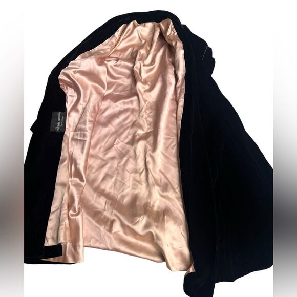 Vintage Arnold Constable black velvet full length evening wrap - Picture 7 of 9